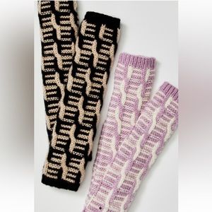 Free People Mariella Chunky Arm Warmers - Purple